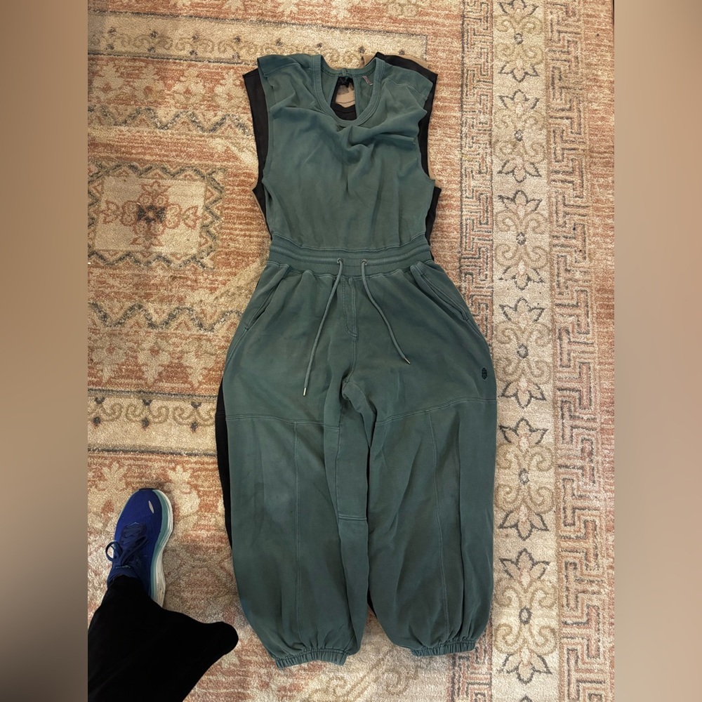 Free people movement throw and go onsie forest green size medium